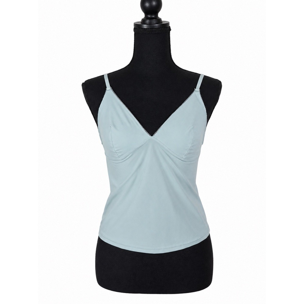 urban outfitters V-Neck Bustier Camisole Bra Top L NWT Blue Adjustable Straps